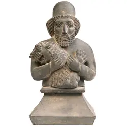 ماکت دکوری مجسمه شکارچی شیر ایران باستان تک جعبه Decorative replica of ancient Iranian lion hunter statue