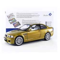 ماکت ماشین فلزی بی ام و M3 E46 کوپه 2000 فینیکس سولیدو 1/18 تک جعبه Solido S1806501 1:18 2000 BMW E46 M3-Phoenix Collectible Miniature car