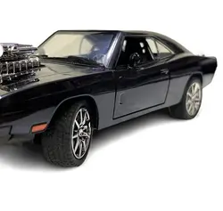 ماکت ماشین فلزی دوج چارجر R/T مدل 1970 بزرگ 1/24 مینی اتو چراغدار و موزیکال تک جعبه Miniauto Toys 1/24 Fast &amp; Furious 1970 Dodge Charger R/T