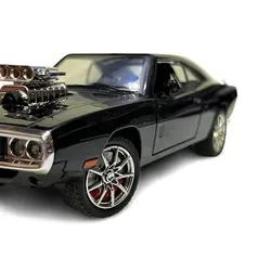 ماکت ماشین فلزی دوج چارجر R/T مدل 1970 بزرگ 1/24 مینی اتو چراغدار و موزیکال تک جعبه Miniauto Toys 1/24 Fast &amp; Furious 1970 Dodge Charger R/T