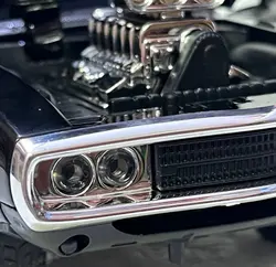 ماکت ماشین فلزی دوج چارجر R/T مدل 1970 بزرگ 1/24 مینی اتو چراغدار و موزیکال تک جعبه Miniauto Toys 1/24 Fast &amp; Furious 1970 Dodge Charger R/T