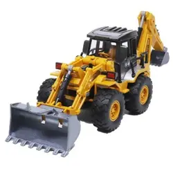 ماشین فلزی بیل بکهو لودر راهسازی 1/40 تک جعبه GLW Diecast Excavator Tractor Cement Truck Car Bulldozer Crane Toy Model