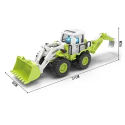 ماشین فلزی بیل بکهو لودر راهسازی 1/40 تک جعبه GLW Diecast Excavator Tractor Cement Truck Car Bulldozer Crane Toy Model