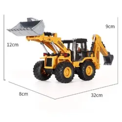 ماشین فلزی بیل بکهو لودر راهسازی 1/40 تک جعبه GLW Diecast Excavator Tractor Cement Truck Car Bulldozer Crane Toy Model