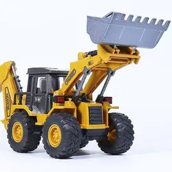 ماشین فلزی بیل بکهو لودر راهسازی 1/40 تک جعبه GLW Diecast Excavator Tractor Cement Truck Car Bulldozer Crane Toy Model