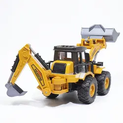 ماشین فلزی بیل بکهو لودر راهسازی 1/40 تک جعبه GLW Diecast Excavator Tractor Cement Truck Car Bulldozer Crane Toy Model