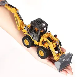ماشین فلزی بیل بکهو لودر راهسازی 1/40 تک جعبه GLW Diecast Excavator Tractor Cement Truck Car Bulldozer Crane Toy Model