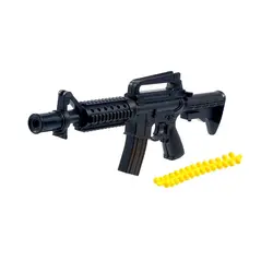 تفنگ اسباب بازی اسلحه ام M16 نیمه فلزی ساچمه فومی تک جعبه M16 Half-metal toy gun postal model