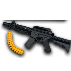 تفنگ اسباب بازی اسلحه ام M16 نیمه فلزی ساچمه فومی تک جعبه M16 Half-metal toy gun postal model