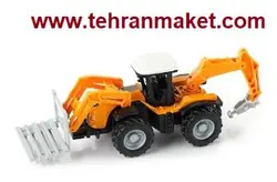 ماکت بیل بکهو فلزی لیفتراک با جرثقیل راهسازی استنددار 1/55 تک جعبه