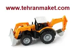 ماکت بیل بکهو فلزی لودر با بیل مکانیکی راهسازی استنددار 1/55 تک جعبه