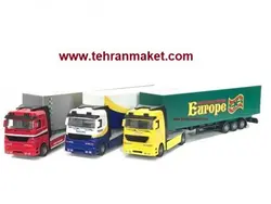 ماکت تریلی فلزی ایویکو IVECO با کانتینر ترانزیت اسباب بازی