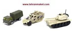 ماکت نظامی فلزی ادوات ارتش آلمان نازی در جنگ جهانی (مجموعه 3 عددی) موتورمکس Motormax تک جعبه- سری 1