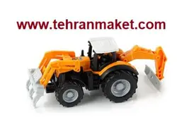 ماکت بیل بکهو فلزی شخم زن با بیل راهسازی استنددار 1/55 تک جعبه