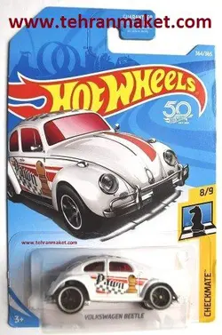 ماشین فلزی فولکس بیتل VOLKSWAGON BEETLE هات ویلز Hot wheels سری متل اورجینال تک جعبه