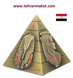 ماکت دکوری فلزی اهرام ثلاثه مصر فرعون نقش برجسته تک جعبه