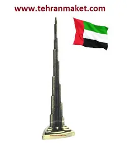 ماکت دکوری فلزی برج خلیفه دبی امارات متحده عربی تک جعبه