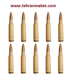 ماکت دکوری فشنگ جنگی اسلحه کلاشینکوف ( بسته 10 عددی )