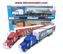 ماکت تریلی فلزی ماک پیتربیلت آمریکایی با کانتینر تک جعبه اسباب بازی