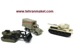 ماکت نظامی فلزی ادوات ارتش ایالات متحده در جنگ جهانی (مجموعه 3 عددی) موتورمکس Motormax- سری 3