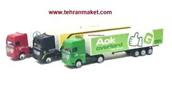 ماکت تریلی فلزی اسکانیا با کانتینر ترانزیت مینیاتوری 1/87 اسباب بازی