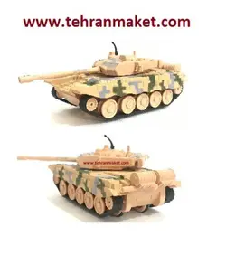 ماکت تانک جنگی فلزی تی T-90 نظامی روسیه USSR T-90 Tank چراغدار و موزیکال