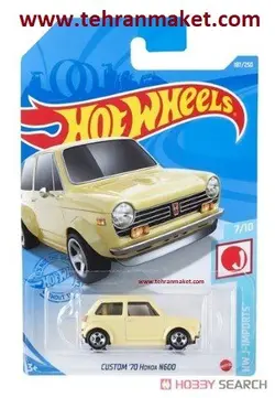 ماشین فلزی هوندا HONDA N600 CUSTOM 1970 هات ویلز Hot wheels سری متل اورجینال تک جعبه