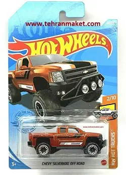 ماشین فلزی شورلت چوی سیلورادو آفرود هات ویلز Hot wheels سری متل اورجینال تک جعبه