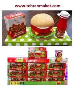 ماکت همبرگر مخصوص مک دونالد بهمراه قارچ سوخاری و سس tamli تک جعبه