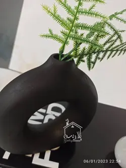 گلدان دونات مشکی مات