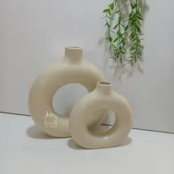 ست گلدان دونات مات کرم