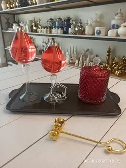 شمعدان پیرکس اشکی پایه دار - اکسسوری منزل و ظروف خاص پلاریس دکوری متفاوت