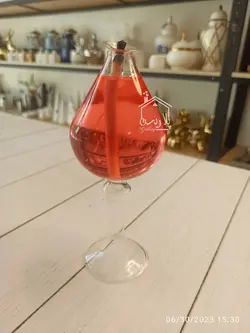 شمعدان پیرکس اشکی پایه دار - اکسسوری منزل و ظروف خاص پلاریس دکوری متفاوت