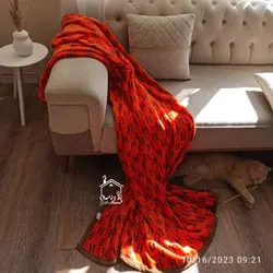 شال مبل ، پتو سبک طرح برند هرمس (HERMES)