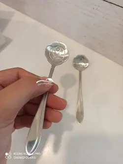 قاشق شربت خوری رز نقره ای
