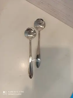 قاشق شربت خوری رز نقره ای