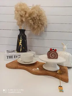 گلدان ماربل سرامیک شیپوری بلند