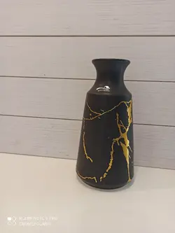 گلدان ماربل سرامیک شیپوری بلند