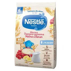 سرلاک نستله شیر ملینا با موز و تمشک حجم 180 گرم بالای 6 ماه - شوک کالا