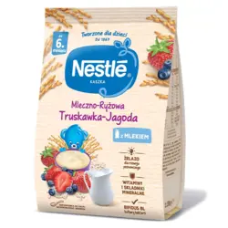 سرلاک نستله فرنی شیر برنج با توت فرنگی و بلوبری حجم 230 گرم بالای 6 ماه - شوک کالا