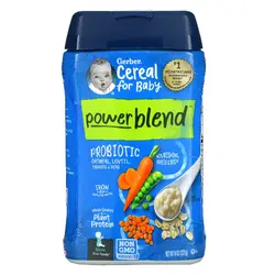 سرلاک گربر Gerber پروبیوتیک مخلوط غلات هویچ عدس نخود سبز حجم 227 گرم - شوک کالا