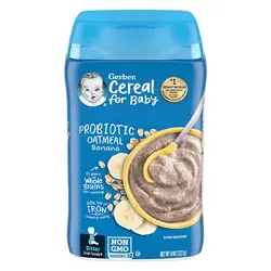 سرلاک گربر Gerber پروبیوتیک مخلوط جو دو سر با موز حجم 227 گرم - شوک کالا