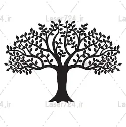 طرح لیزر وکتور تک درخت