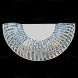 طرح لیزر لامپ دست ساز نیم دایره و دایره کامل (فایل طلایی)