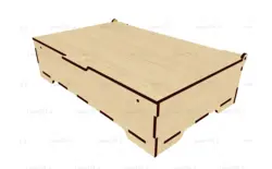 طرح لیزر جعبه (24*14*6سانتی)