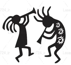 طرح لیزر وکتور آدمک و ساز