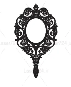 طرح لیزر قاب آینه دستی