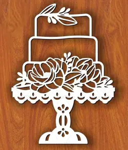 طرح لیزر وکتور کیک
