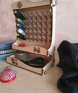 طرح لیزر استند نخ قرقره