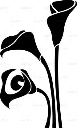 طرح لیزر وکتور گل گلایل